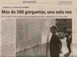 Artículo en el Diario de Teruel