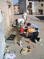 Limpiando la plancha de los bocadillos