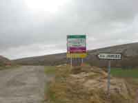 Cartel de la entrada de Santa Águeda